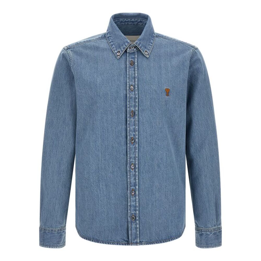 Ami Paris Blue Cotton Men's Blouse